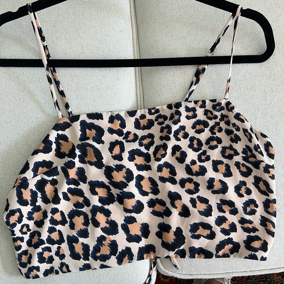 Victoria’s Secret Cheetah Print Satin Crop Top - Picture 1 of 4